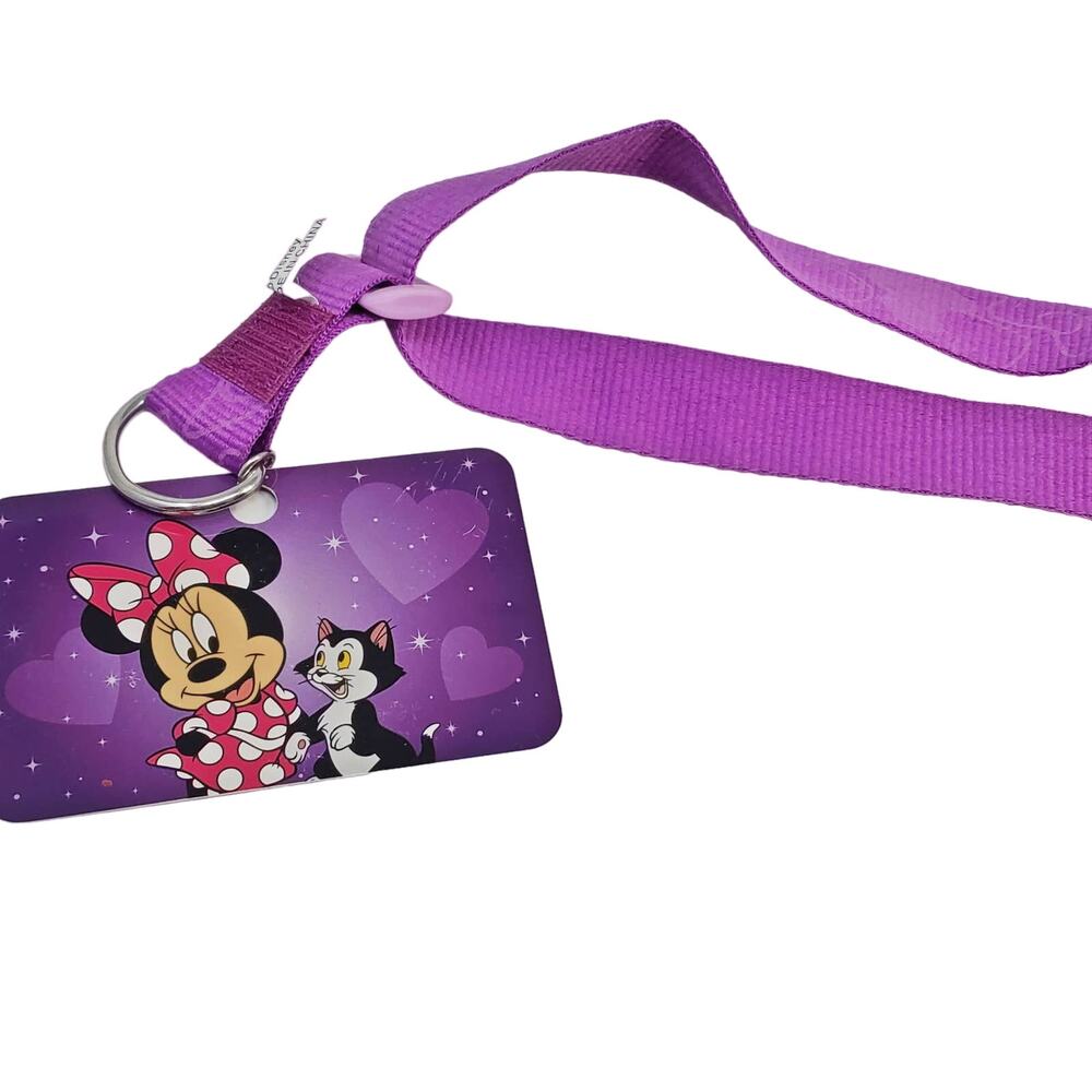 Disney Pin Trading Lanyard - Minnie & Figaro Purple Lanyard